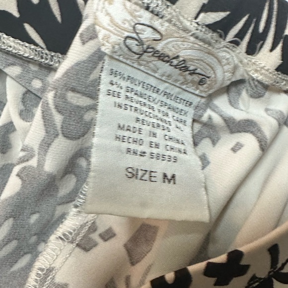 Y2K Speechless Cream and Black Floral Halter Top Sz M - Picture 5 of 5